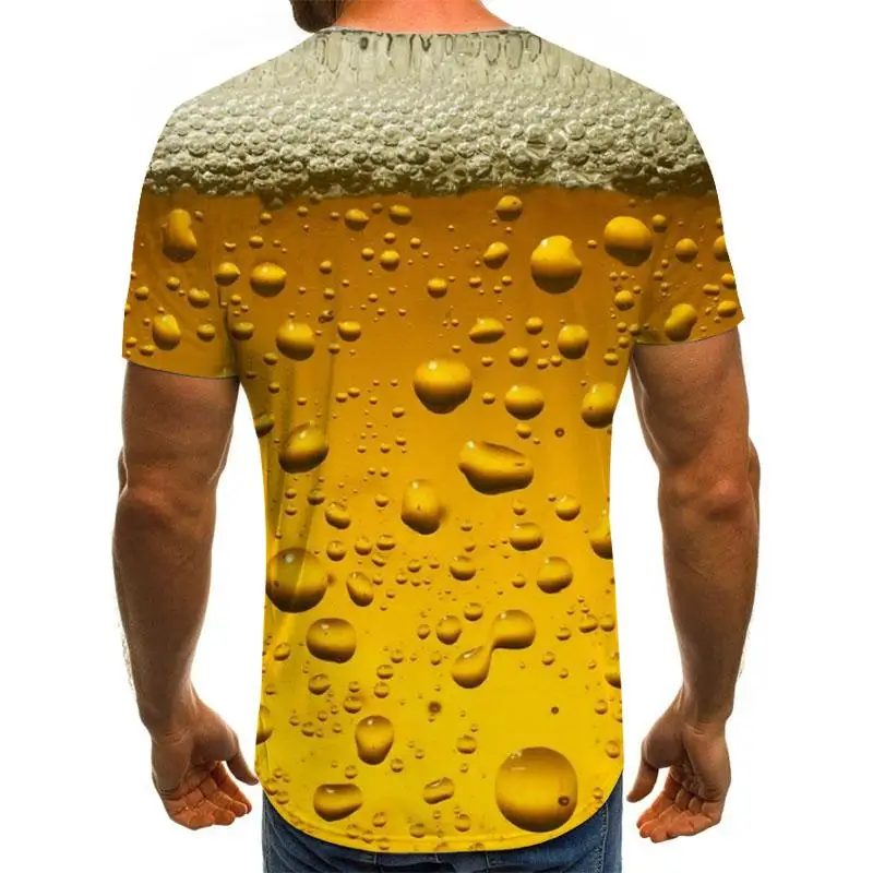 Summer  Daily Leisure  Man T-shirt  beer is the answer