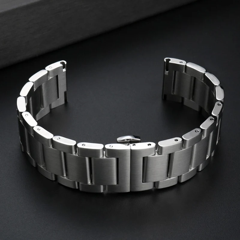 Stainless Steel Watch Band Bracelet 20 22 23 24mm Women Men Solid Metal Wristband Replacement Strap Accessories With Tool