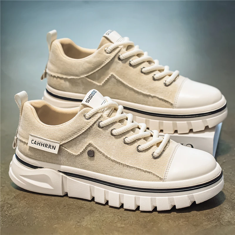 

New Men's Breathable Versatile Skateboarding Shoes Men's Soft Bottom Casual Sports Trend Fashion Canvas Shoes 2026 Summer