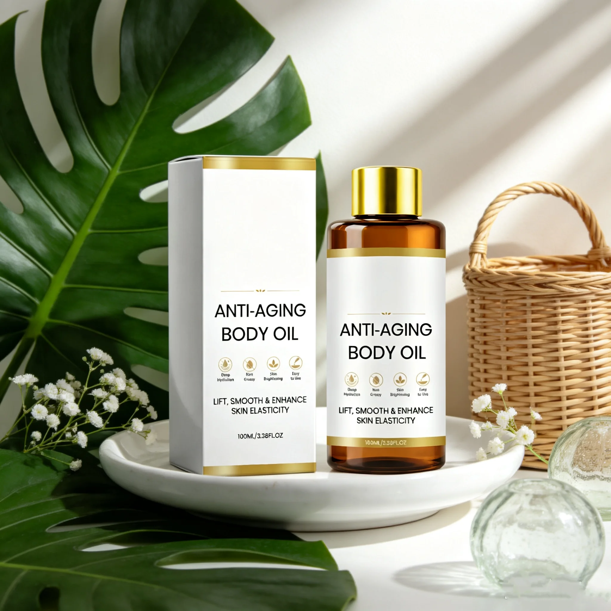 Body Massage Oil For Glowing Skin Brightening Moisturizing Dry Relieve Stress Strengthen Nourishing Muscle Original Body Serums