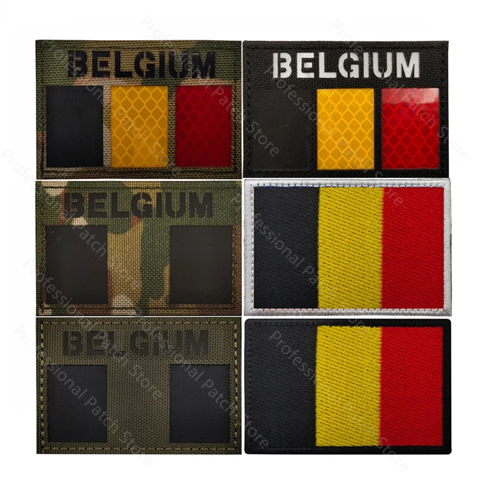 Netherlands belgia flaga włoch naszywki taktyczna wojskowa wojskowej emblemat aplikacje włoska tarcza gumowa/pvc IR haftowane odznaki