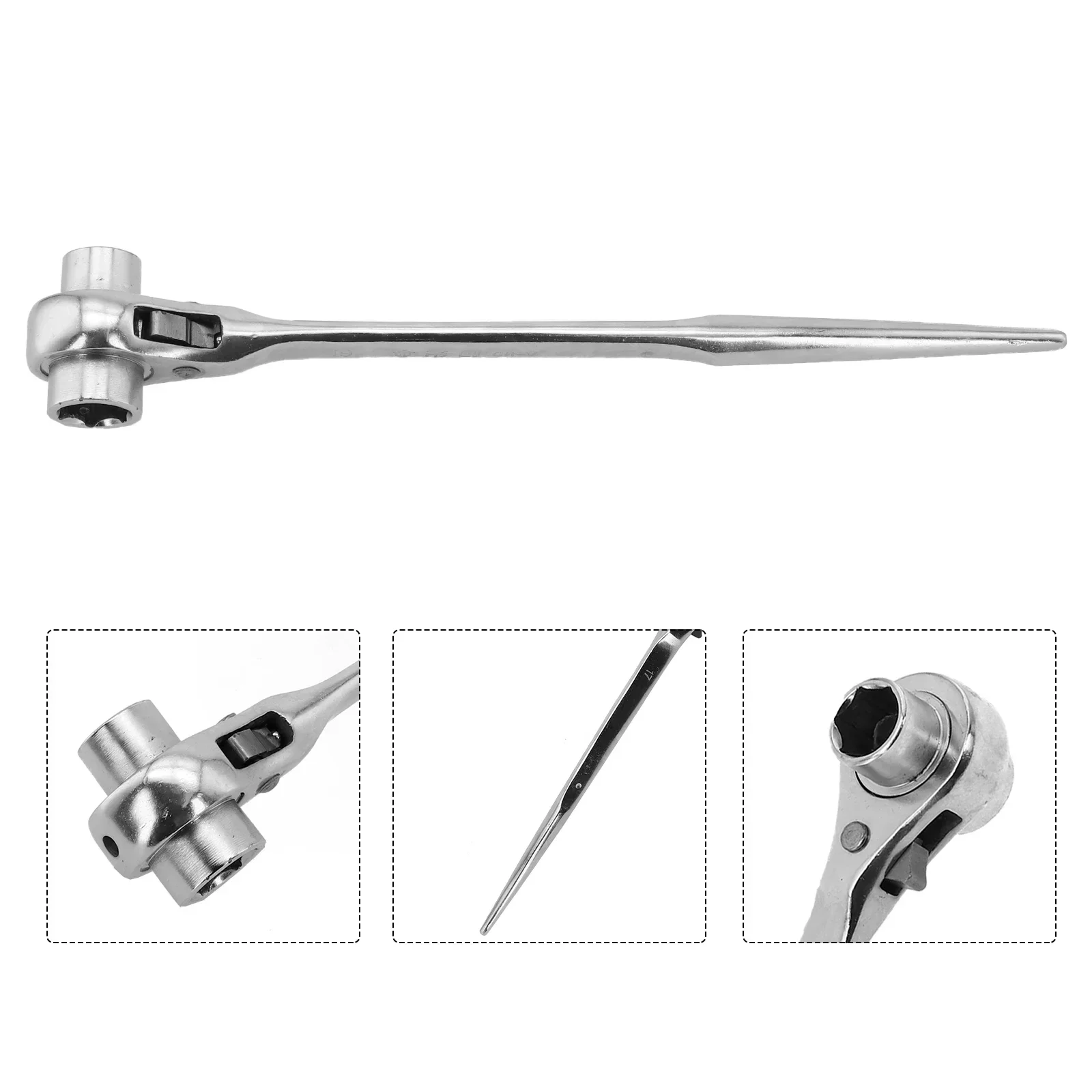 Flexible 17 22mm Plum Head Socket Wrench Chrome Vanadium Steel Ratchet Spanner for Efficient and Safe Twisting