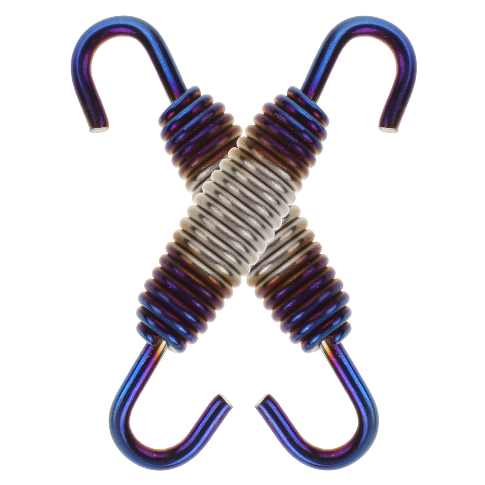 

2 Pcs Exhaust Spring Durable Metal Muffler Springs Swivel Hook Compatible Models Efficient Riding Experience Portable Tool