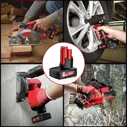 For Milwaukee 12V Tool Battery For Milwaukee 6000mAh Lithium Battery Impact Wrench Drill Power Tools Battery
