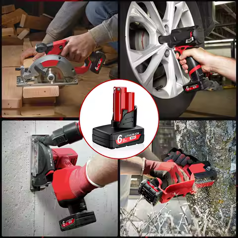For Milwaukee 12V Tool Battery For Milwaukee 6000mAh Lithium Battery Impact Wrench Drill Power Tools Battery