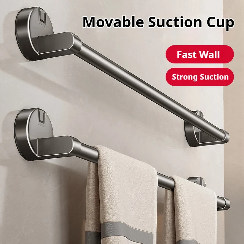 

Suction Cup Towel Rack No Drilling Bathroom Towel Bar Wall Mounted Bathroom Storage Rack Shoe Organizer Bathroom Accessories