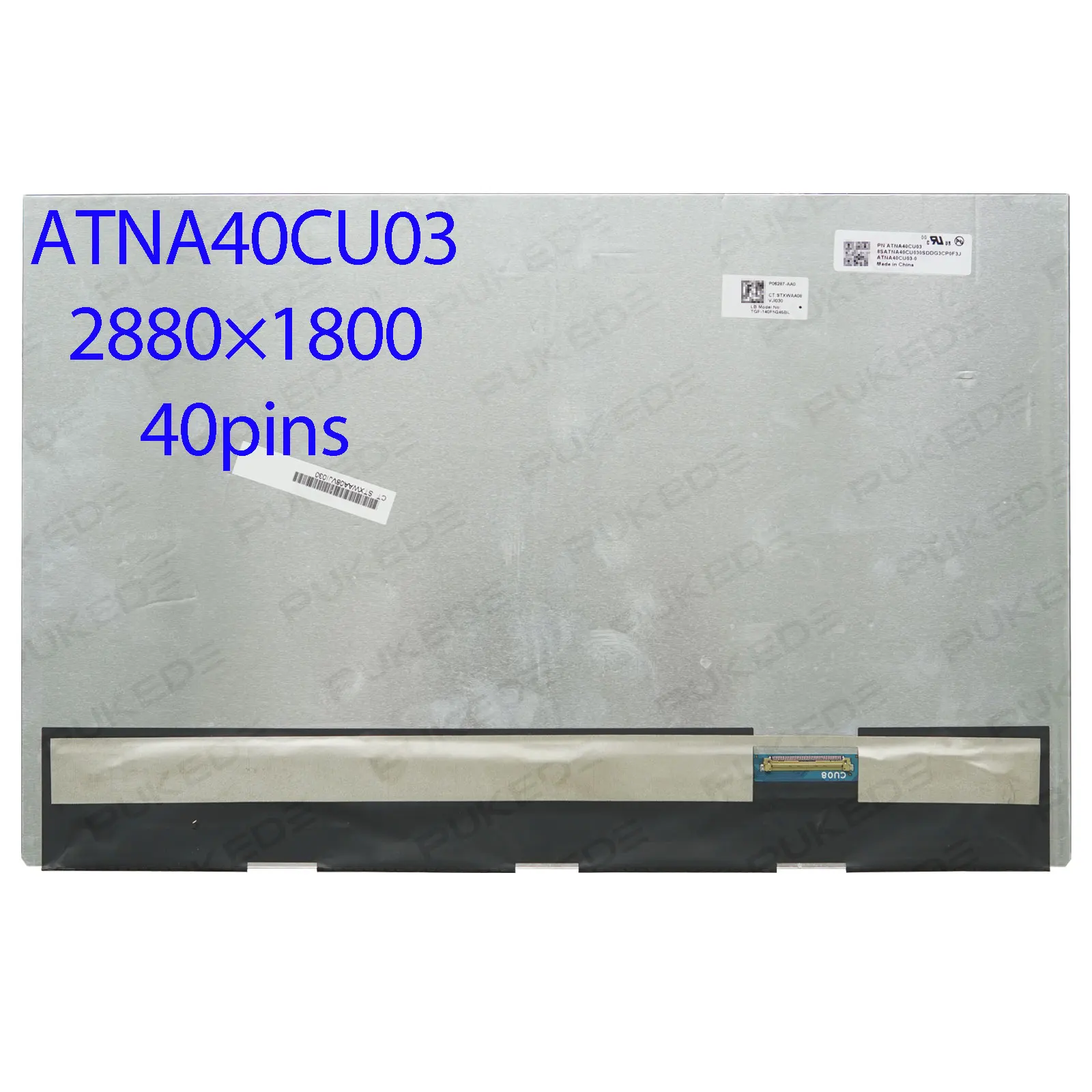 14 inch Laptop lcd screen ATNA40CU03-0 ATNA40CU03 2.8K 2880×1800 OLED Non Touch Screen Display Panel edp 40 Pins