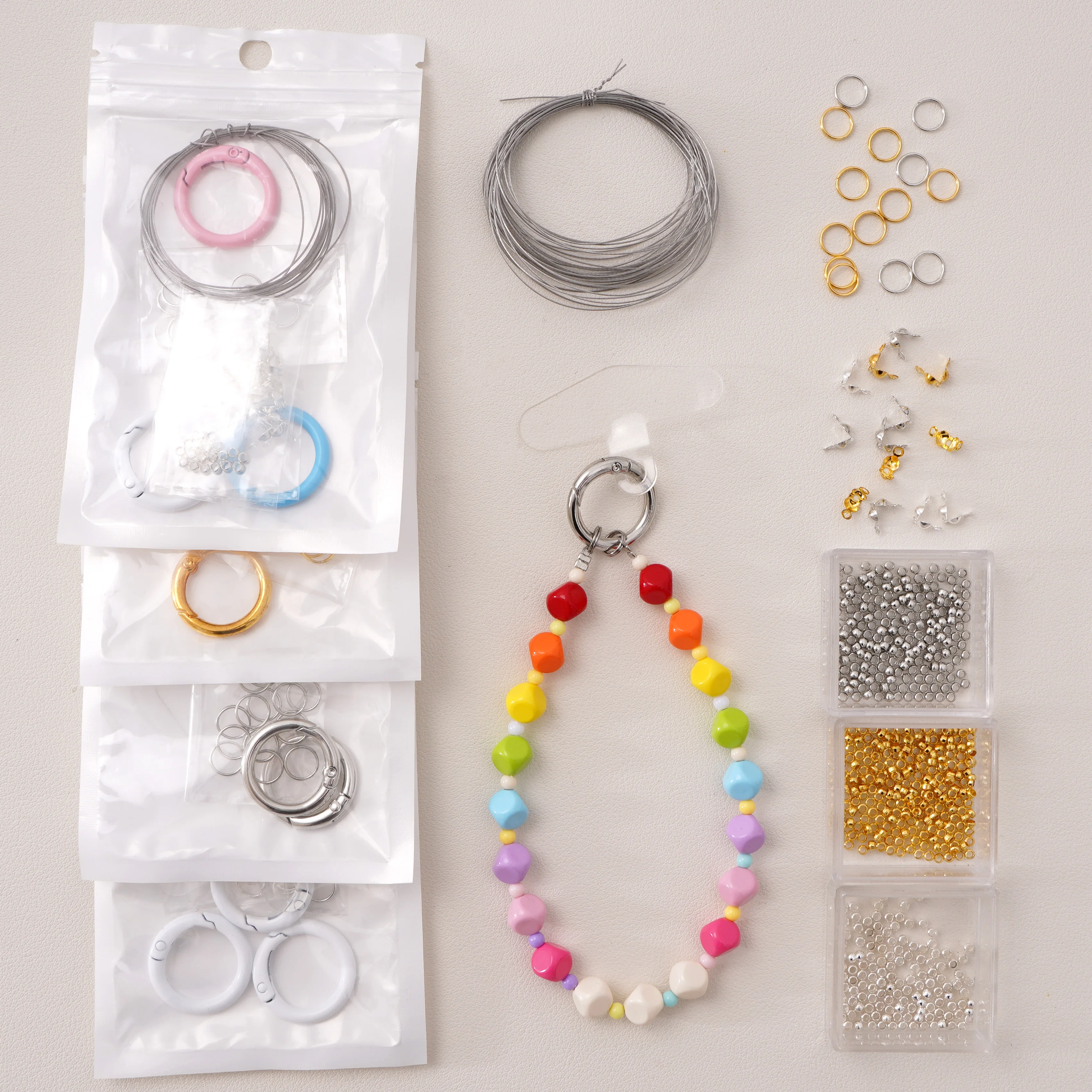1st/bag Beginner Mobile Phone Chain Material Package Including Positioning Beads For DIY Enthusiasts To Learn Mobile Phone Chain