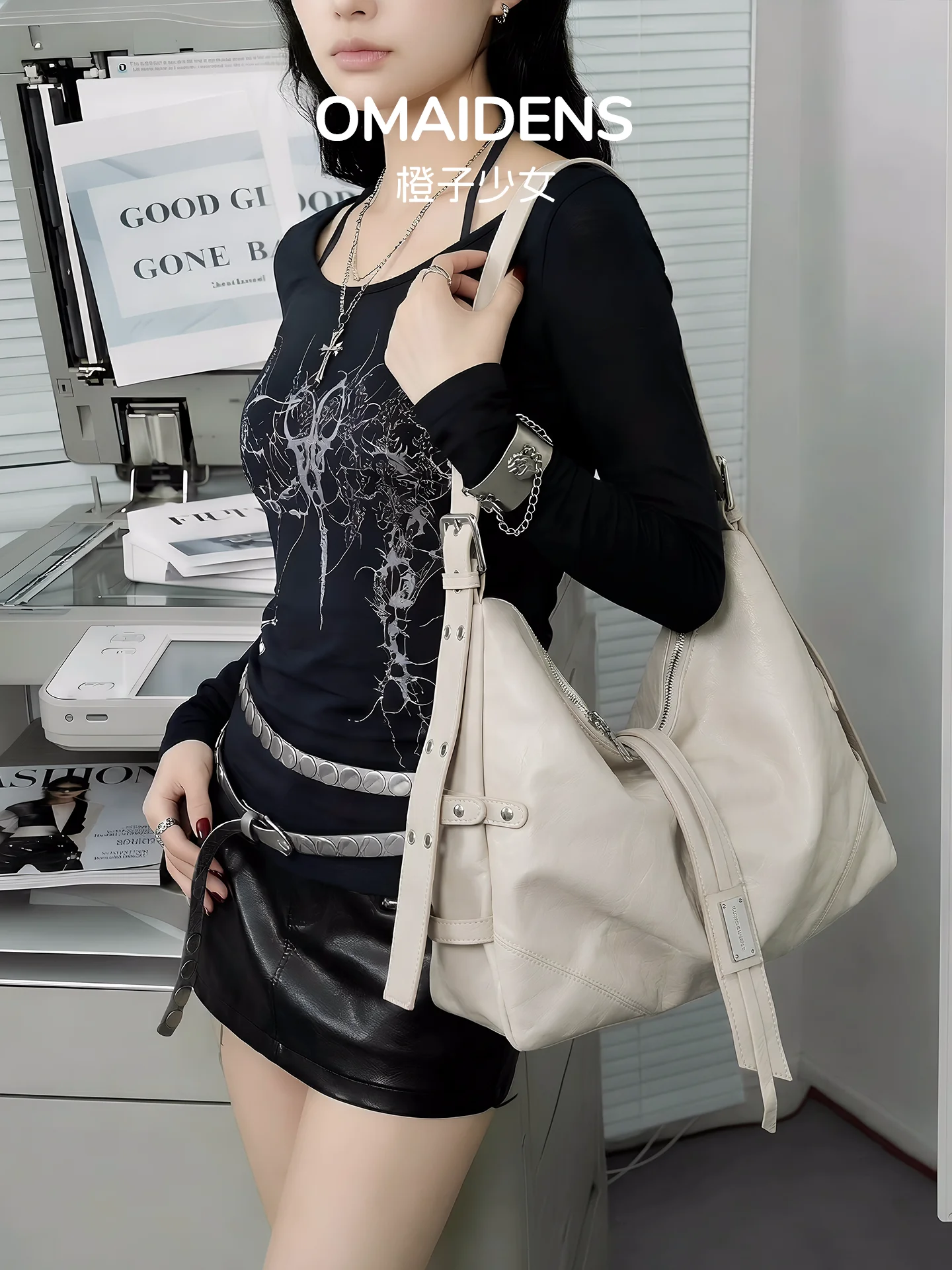 Waterproof Minimalist Hobo Bag Orange Girl 2026 New Style Trendy Tote Bag Women's Shoulder Bag Travel Bag Sweet Cool Style