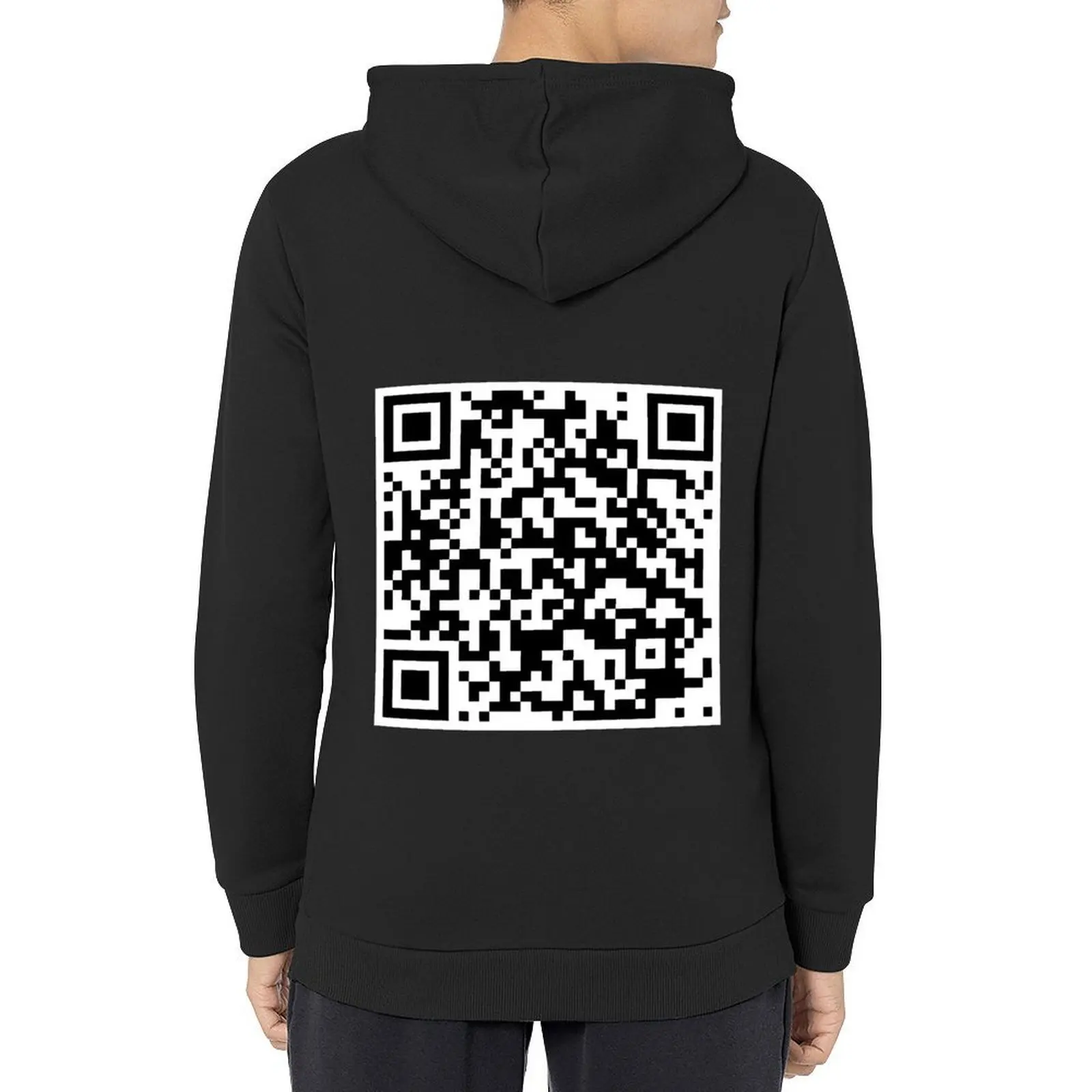 

Rick Astley - Never Gonna Give You Up QR Code Hoodie men's autumn clothes korean clothes autumn men's clothing hoodie man