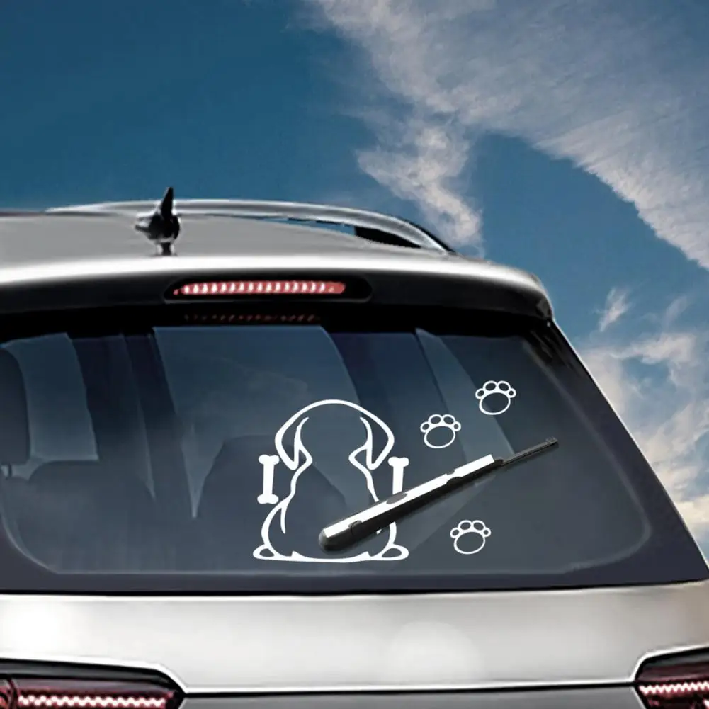 3Pcs/Set Practical Car Decal  High Temperature Resistant No Residue Car Body Sticker  Animal Dog Vinyl Art Sticker