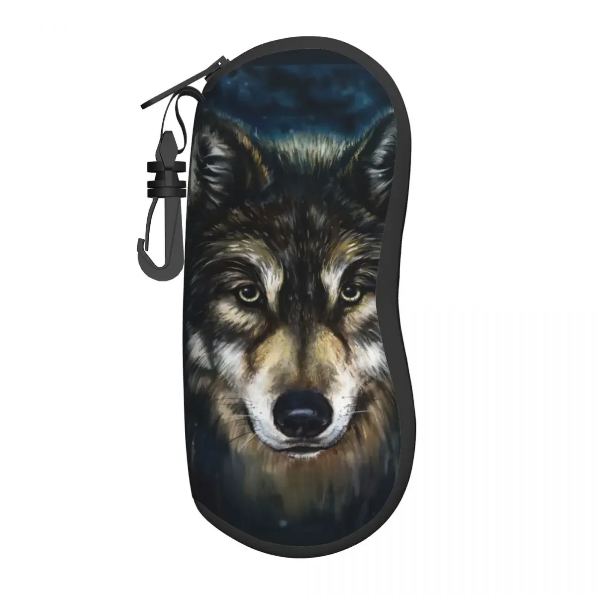 Glasses Bag Protective Case Wolf Head Digital Painting Women Men Sunglasses Case Box Reading Eyeglasses Box Accessories