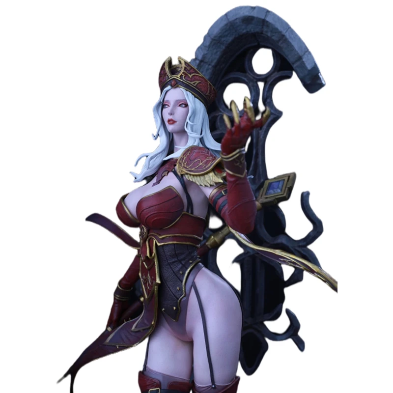 

1/4 65Cm Glgk World of Warcraft Death Knight Sally Whitemane Game Action Figure Sexy Girl Model Statue Garage Kit Ornament Toys