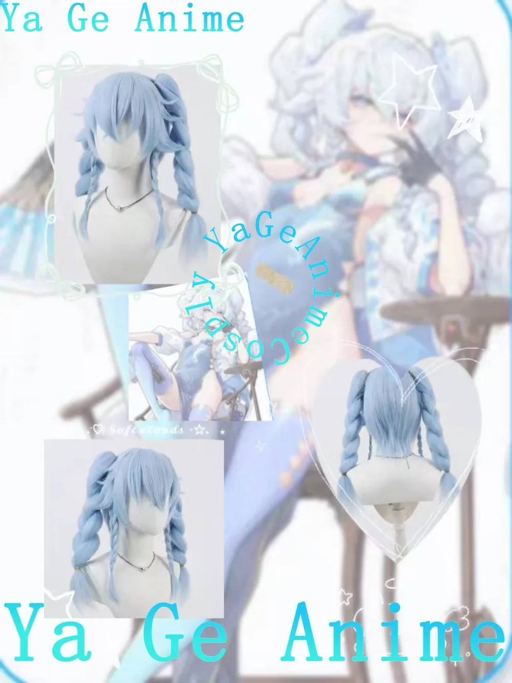 

Парик для косплея Ya Ge Anime Touhou Project PA-15 в стиле Spring Festival Skin Dover, термостойкий, для аниме-игр и вечеринок на Хэллоуин