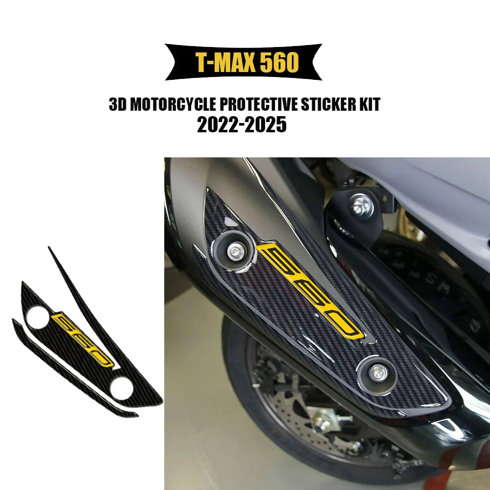 

Motorcycle 3D stickers and silencer protection compatibleFor T-MAX 560 2022-2025