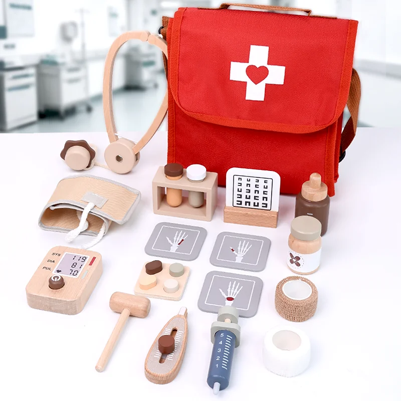 Kids Doctor Education - Kit Medico in Legno per Bambini,