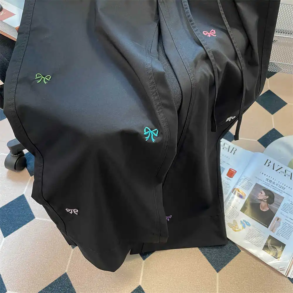 سراويل نسائية فضفاضة مخططة عتيقة Y2k سراويل طويلة Harajuku جمالية كبيرة الحجم عالية الخصر سراويل مستقيمة 2000s ملابس عصرية