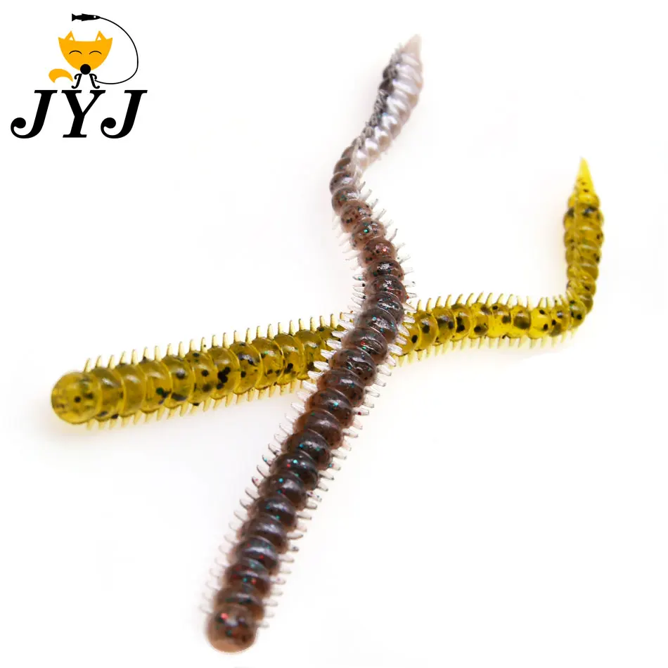 JYJ 13cm 3.6g soft long grub lure worm ,fishing lure silica sand worm maggot bait for big perch and bass