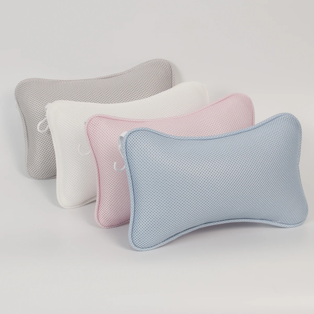 

Small Bathtub Pillow Portable Suction Cup Cushion for Neck White Headrest Sor Spa
