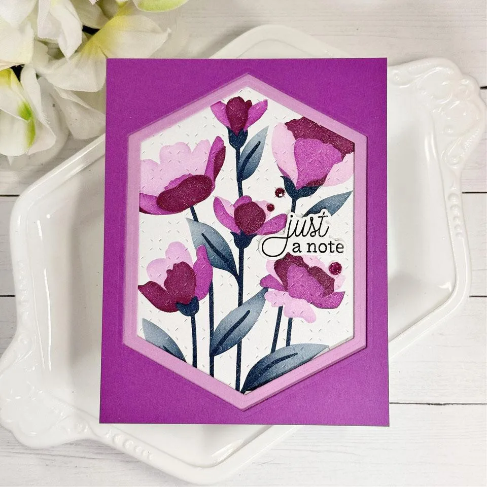2026 New Together in Type Quilted Cutting Plate Die Create-in-Quads Layering Stencil Timeless Blooms DIY Scrapbooking Card Diary