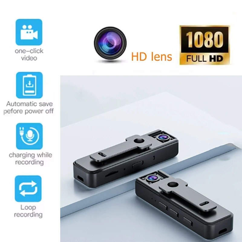 

Носимая умная мини-камера HD 1080P, домашняя камера с вращающимся объективом, маленькая Gizli Kamera, задний зажим, камера для тела, Espia, спортивная микро-видеокамера