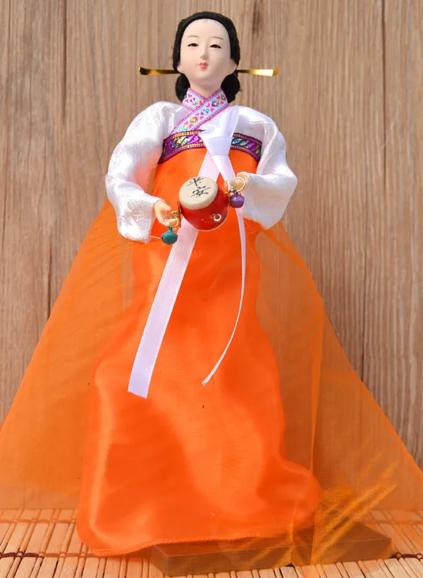 korean Hanbok  Ornaments Statuette Models Korean Model 30CM Beauty Women Wedding Art Gift Crafts For Home Desktop Decor ZL235