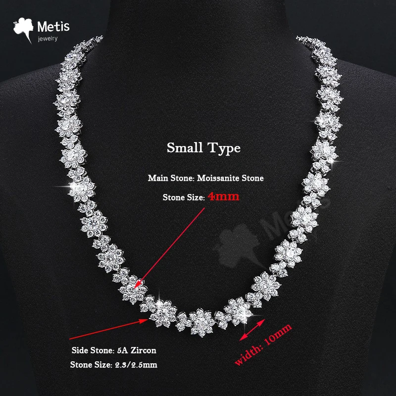 GRA Certified D Color VVS1 Gradient Moissanite Sunflower Pendant Necklace Full Paved Sparkling S925 Sterling Silver Pass Diamond Tester Luxury Wedding Anniversary Fine Jewelry Gift For Her Women Daily Party Wear
