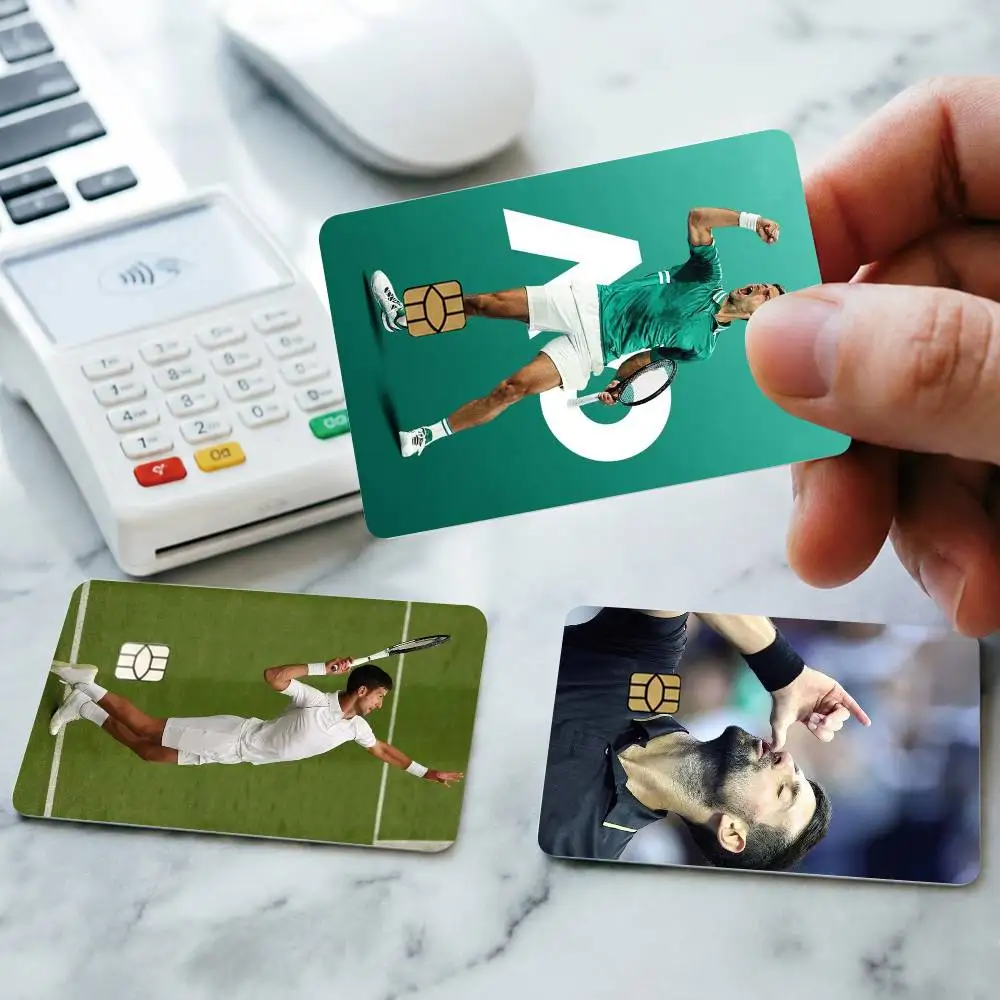 world-class tennis superstars Novak Djokovic Credit Card HD Stickers Game Card Decal Small Chip Waterproof Sticker Gift