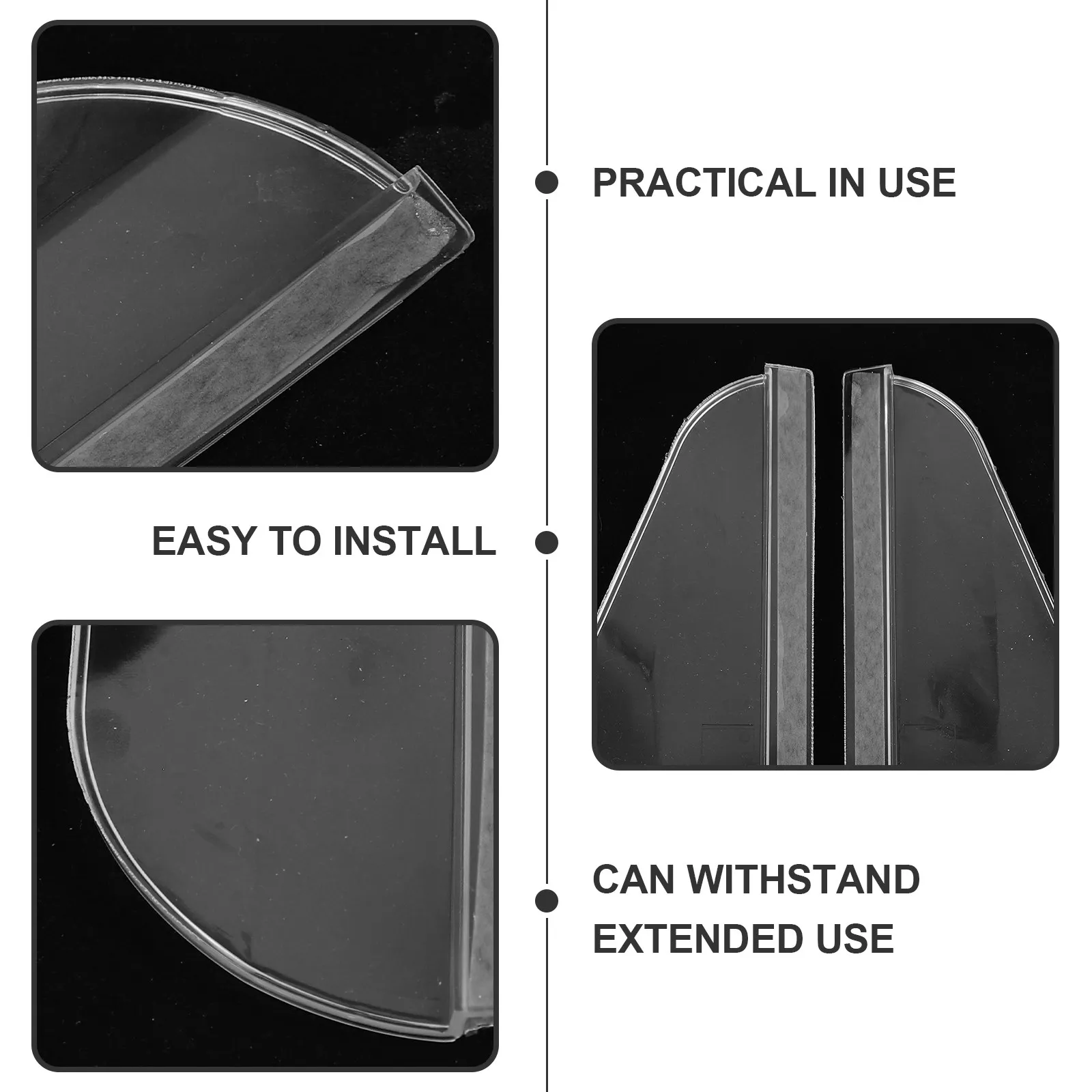 1Pair Car Rearview Mirror Rain Visors Transparent PVC Side Mirror Guard Rain Cover for Clear Visibility Safer Driving