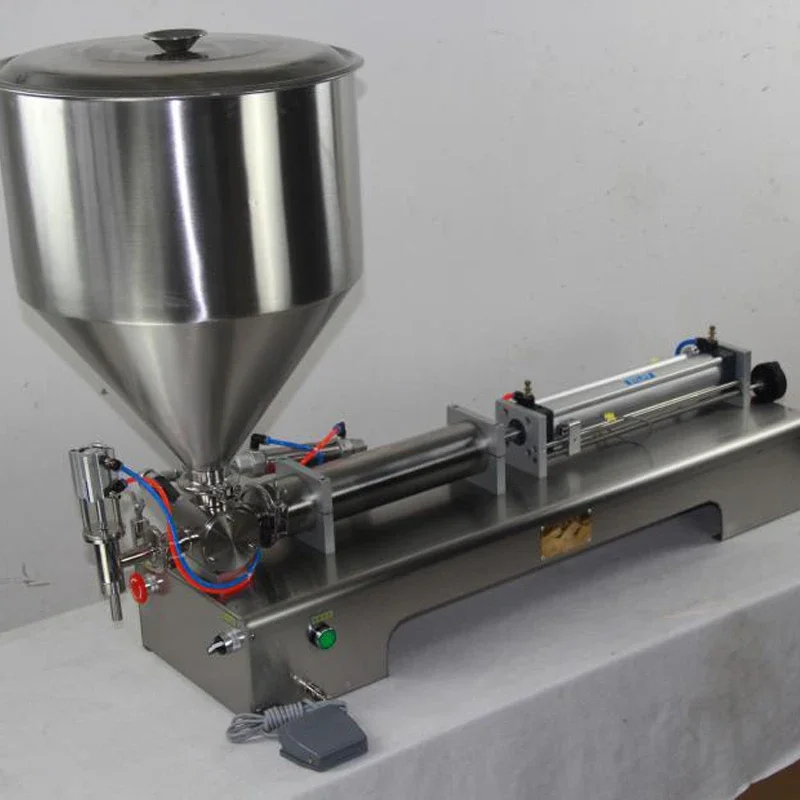 

Pneumatic liquid filling volumetric soft drinks liquid filling quantitative glue honey syrup shower filling machine low price