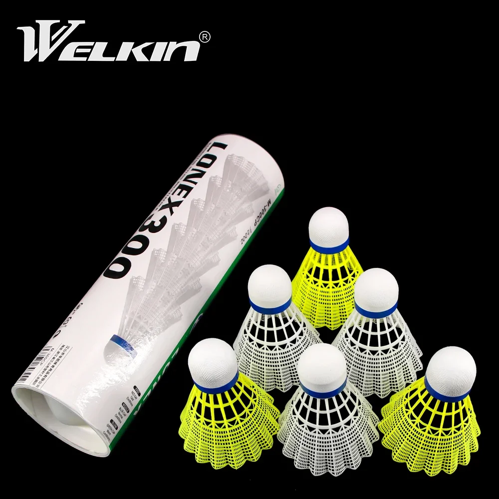 Bolas de Bádminton de nailon, Bola de entrenamiento ligera y duradera, Lanzadera de plástico, cabezal de corcho, accesorios de bádminton para