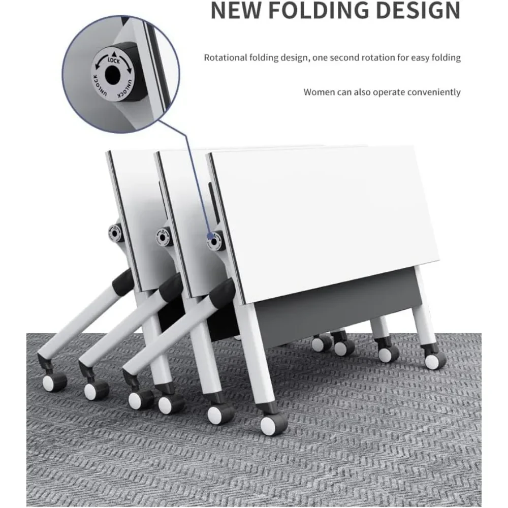 Folding Conference Room Table, Versatile Flip-Top Conference Tables, Portable and Foldable Solutions