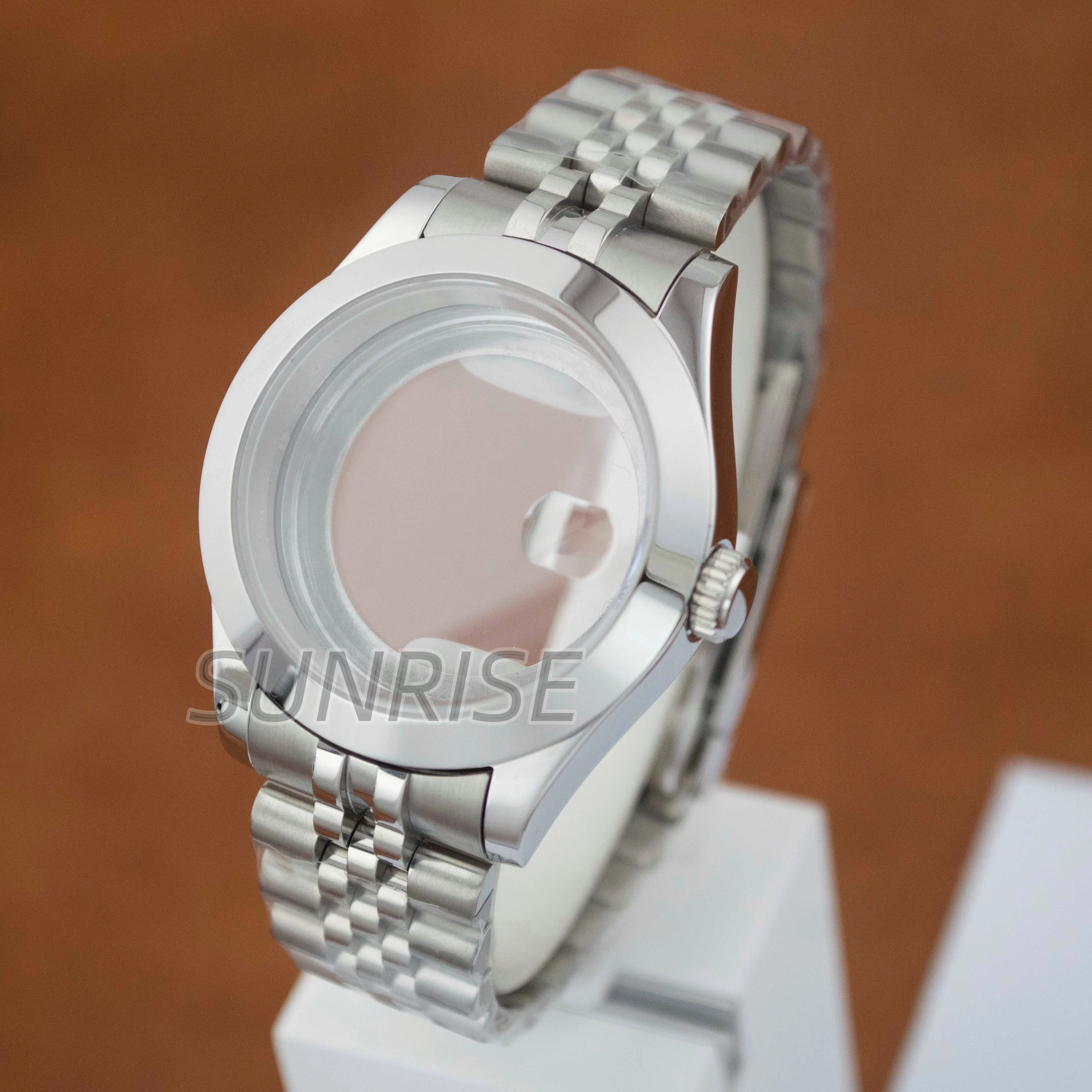 

41mm NH35 Case Stainless Steel Men Watch Case Bracelet Sapphire Crystal For MOD Datejust nh35 nh36 Automatic Movement 31mm Dial