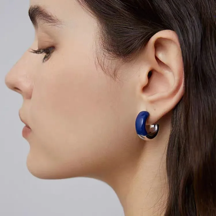 

Jenny&dave Enamel Drip Glazed Spliced Earrings For Women Jewelry Earrings Women's Earrings Ear Cuffs