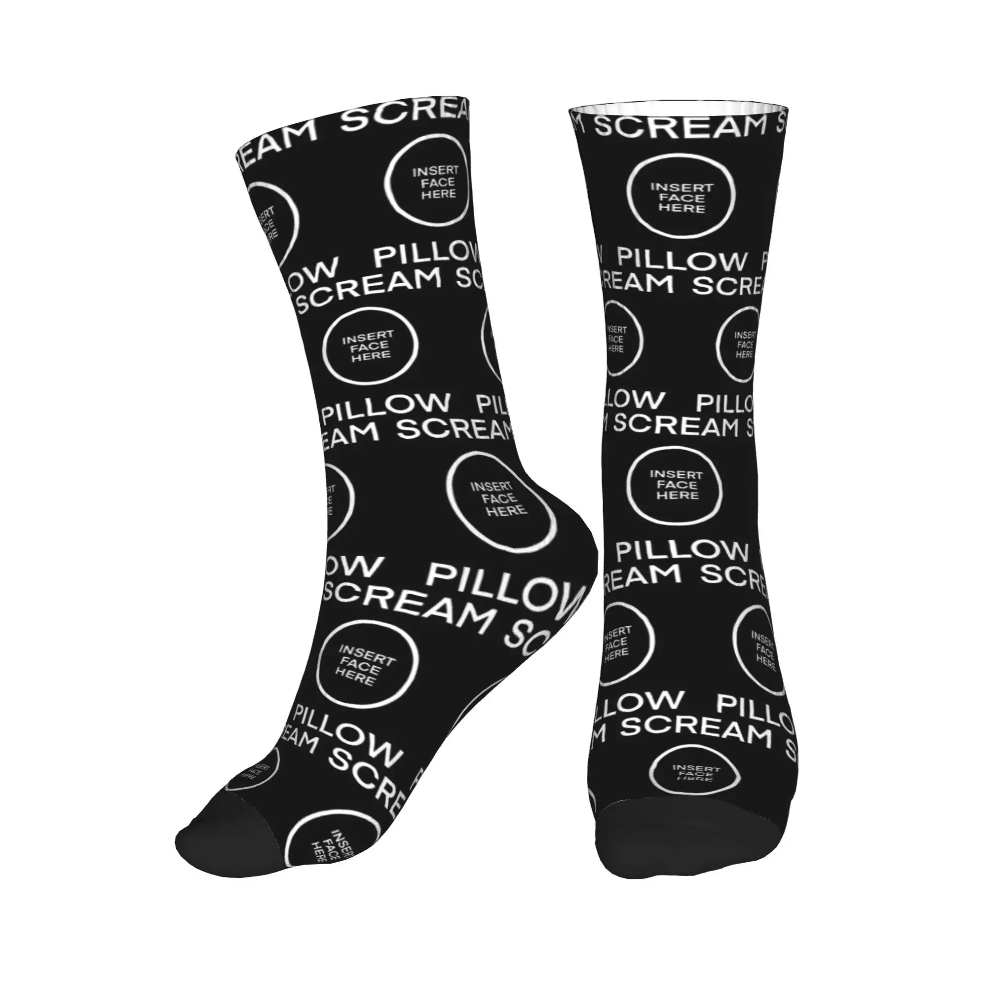 

All Seasons SCREAM PILLOW Sport Middle Tube Socks High Quality Crew Socks Funny Stockings for Men Women