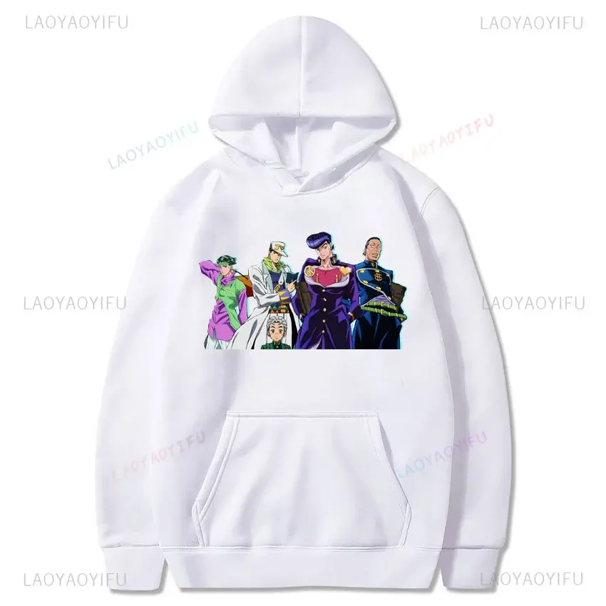 Harajuku JoJo Strange Adventure Hoodie Japanese anime men and women funny long sleeve hoodie cartoon hip hop retro clothing