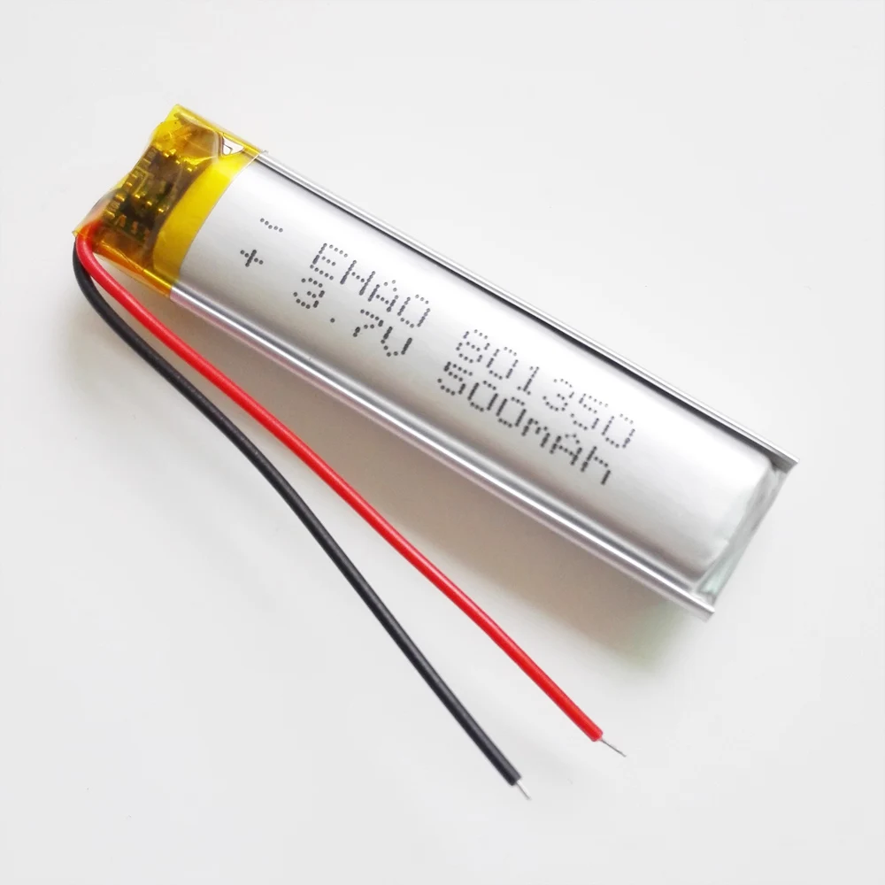 EHAO 801350 리튬 폴리머 LiPo 충전식 배터리 셀, Mp3 블루투스 GPS PSP 스피커 레코더, 3.7V, 500mAh, 로트 5 개