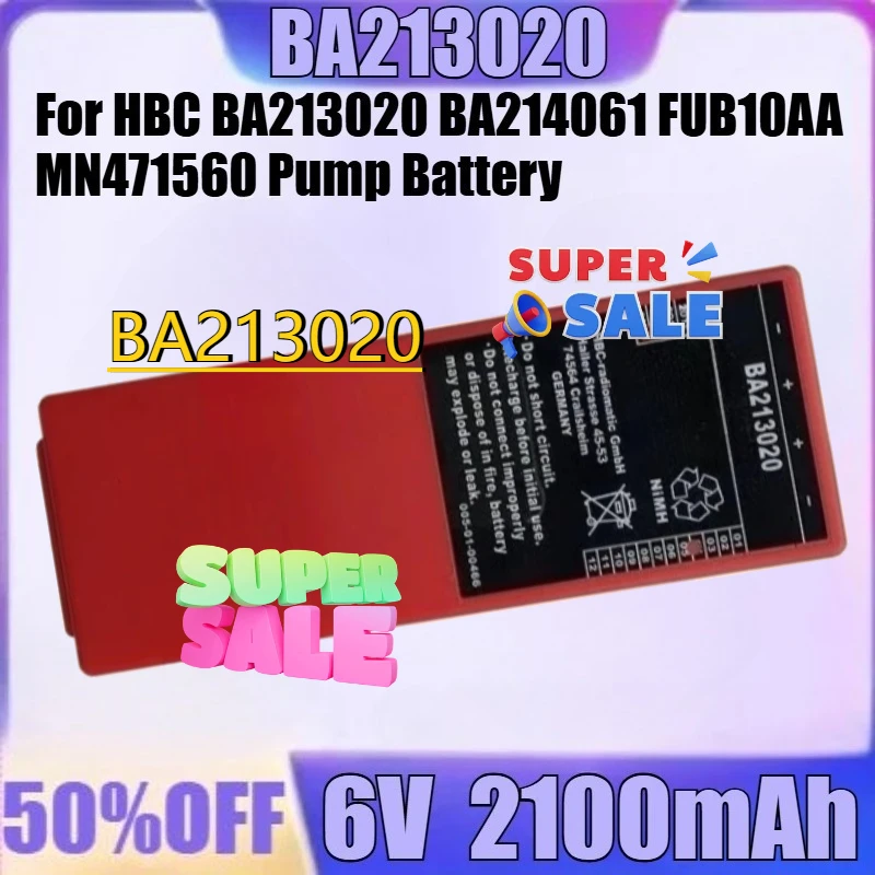 

For HBC BA213020 BA214061 FUB10AA MN471560 Pump Battery New BA213020/BA214061 2100mAh 1500mAh High Quality Battery