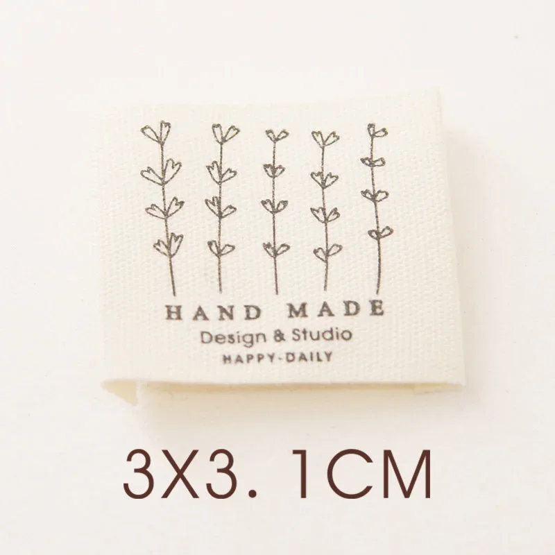 Spot cotton handmade cloth label folded tulip bush lace bow style label fabric accessories clothing tags