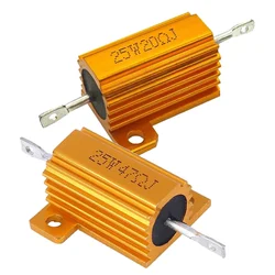 Rx24 25w Aluminium Power Metal Shell Gehäuse Draht widerstand 820r 910r 1k 1,2 k 1,5 k 1,8 k 2k 2,2 k 2,4 k 2,5 k 2,7 k 3k 3,3 k 3,6 k k k Ohm