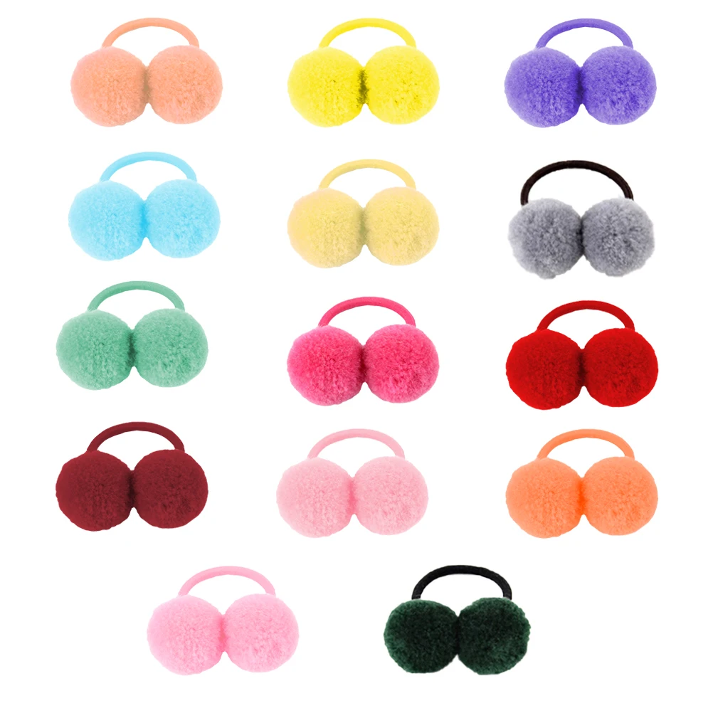 

14 Pcs Kids Rope Elastic Ponytail Holders Balls Headb s Children Accessories Toddler Ties Girls Wedding Party Hair Rings Hair