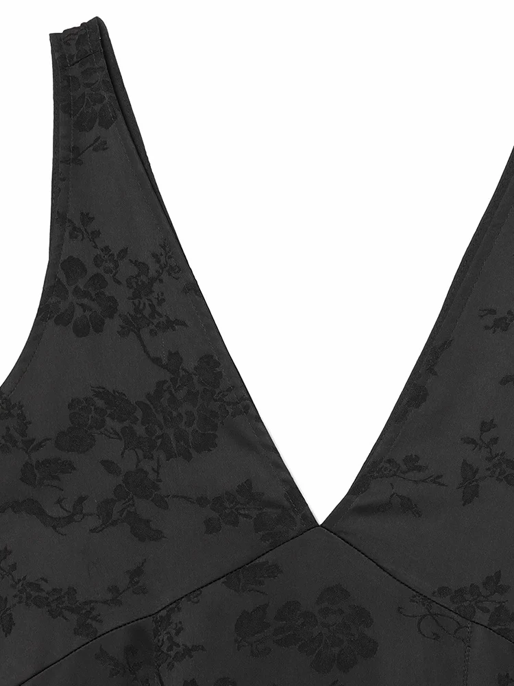 Women New Dress Autumn Style Black Halter Neck Velour Sexy Patterned Dress Elegant and Sleeveless Dress