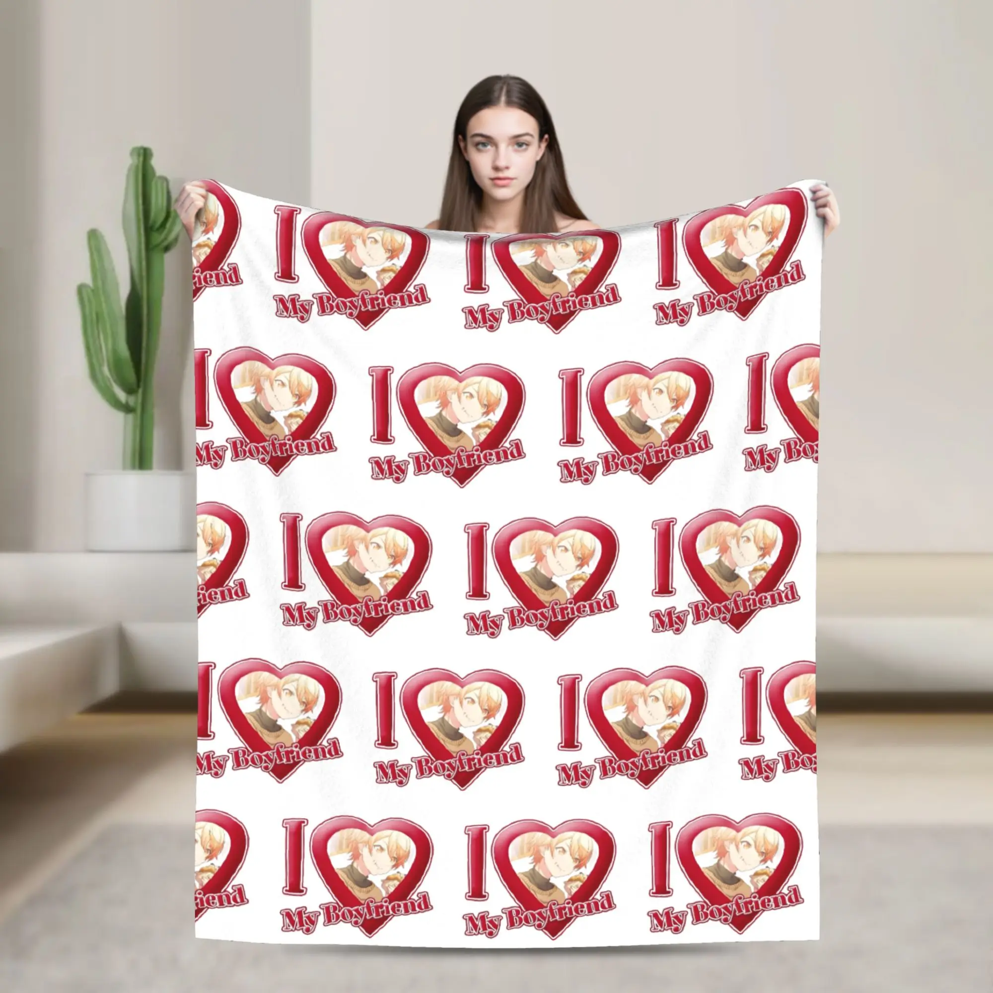 Tenma Tsukasa My Boyfriend Blanket Flannel Singer Anime Super Soft Throw Blanket for Bedding Couch Bedspread
