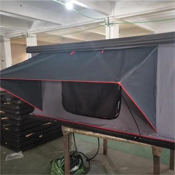 Tienda de campaña para techo de coche, carcasa dura de aluminio para 2 personas, senderismo, carga, compatible con camiones SUV, Tacoma, techo plegable