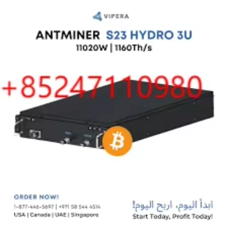 

Майнер Bitcoin SHA256 XX Bitmain Antminer S23 Hydro 3U 1.16PH - Новый - MILLIONMINER