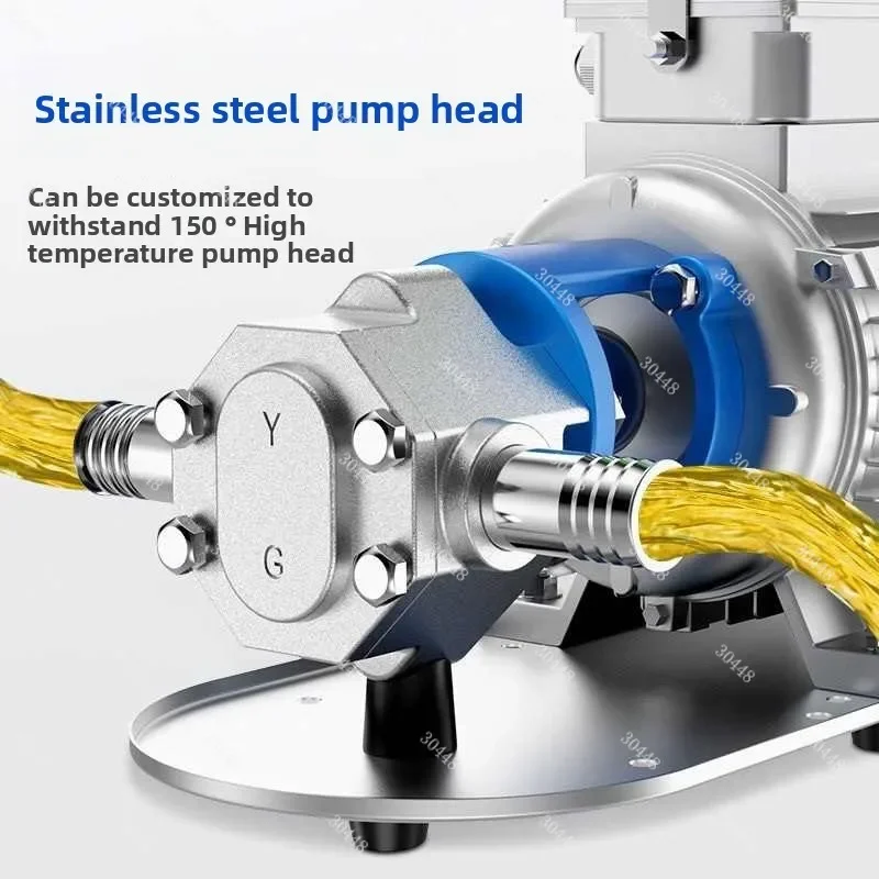 High-Viscosity Self-Priming Gear Electric Oil Pump Stainless Steel for Diesel, Cooking, Hydraulic Oil 220V/380V