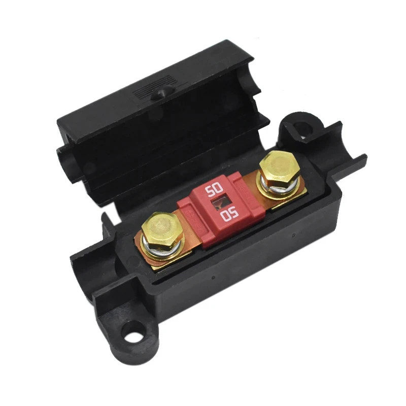PA66 Bolt Mount Mini ANS Fuse Holder Car Fuse Base for Automotive Energy Storage Circuit Protection