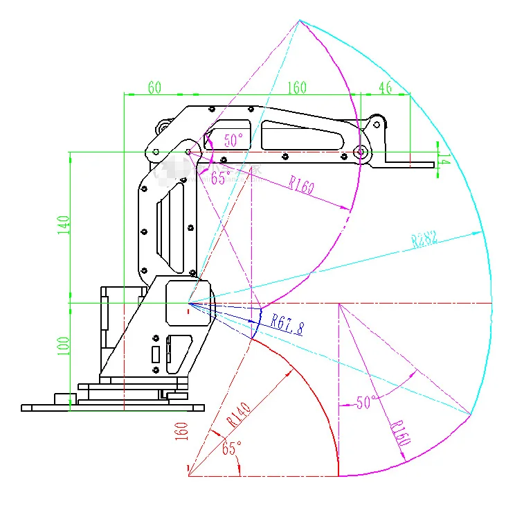 500g ładunek przemysłowe ramię robota z przyssawką manipulatator robota chwytak pazur Stm32 kontroler open source