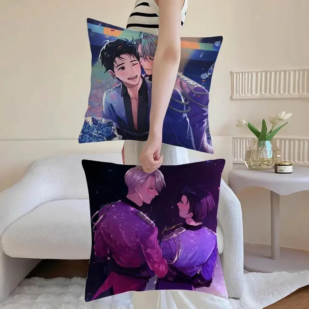 Yuri!!! on Ice Cushion Cover Washable Linen comfort Soft  for Sofa Bed Cozy Home Room Decor view 3