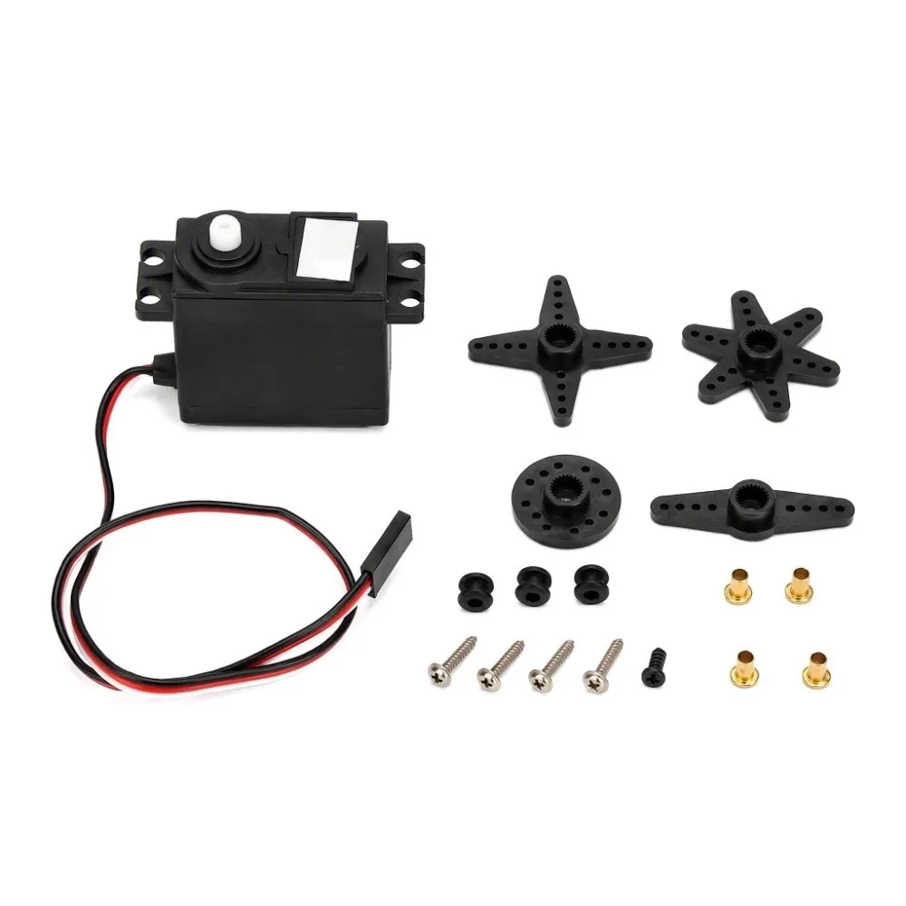 360 Degree Rotation Continuous Rotation Servo Lightweight Design NFC-Enabled Micro Servo Motor Black Color 5.5kg Torque